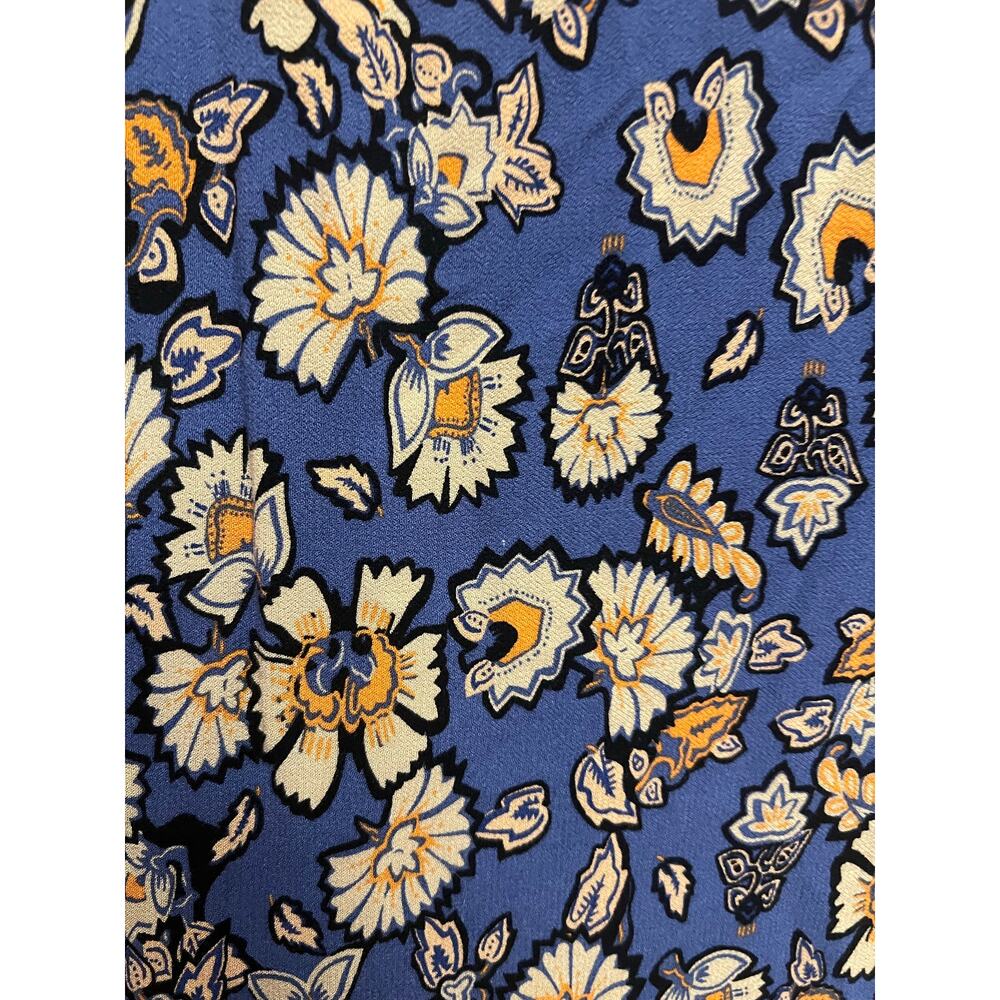 Chelsea & Violet Floral Boho Ruffle Hem Slip Dress Blue Yellow Summer Size Large - Picture 3 of 14